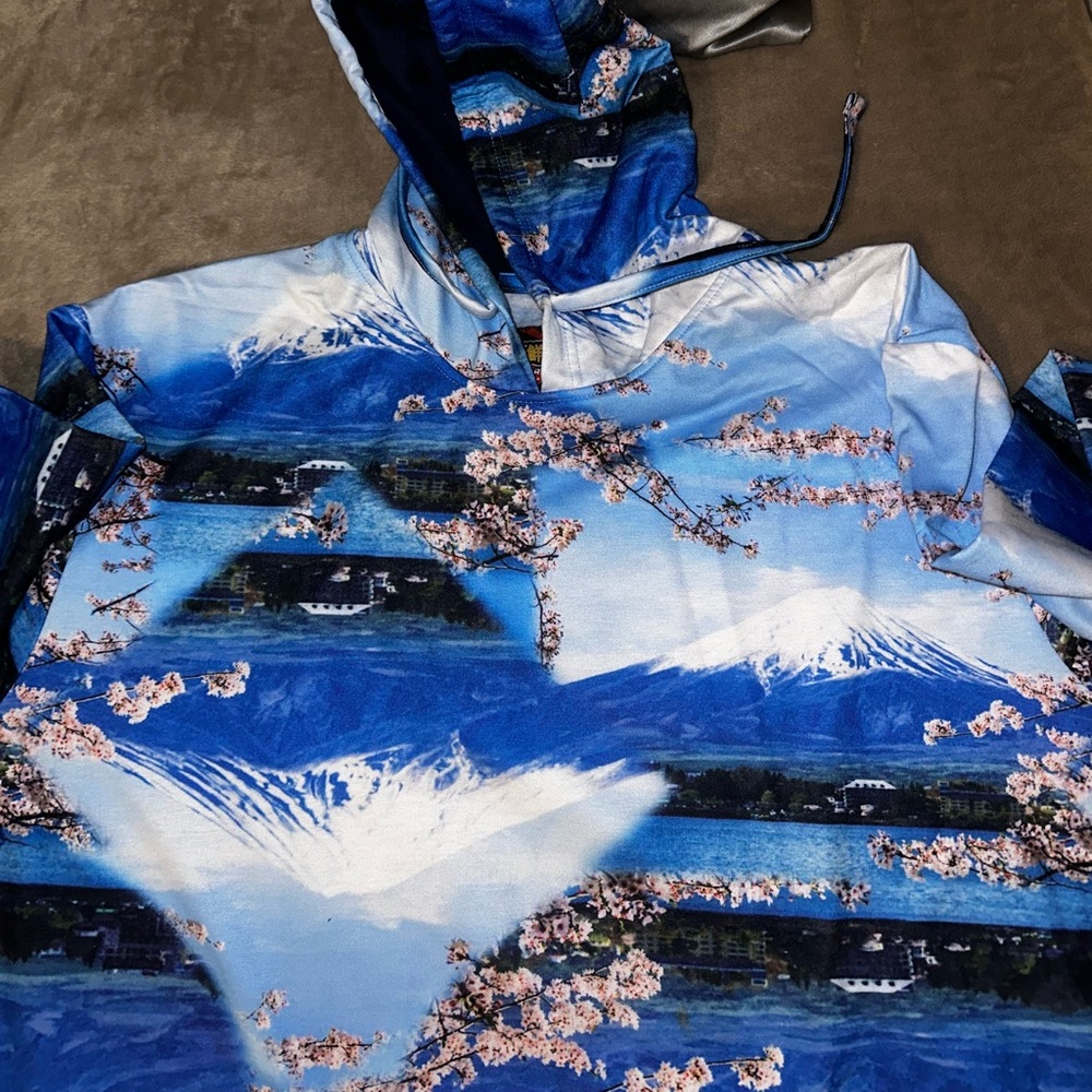 Full Print Japanese Cherry Blossom Tree Hoodie